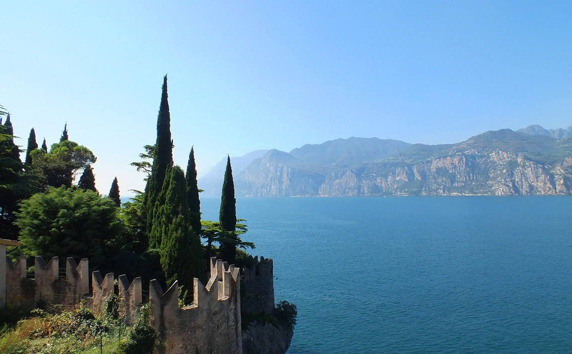 The Garda lake and the Castle of Malcesine