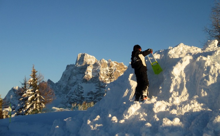 Il Pelmo ripreso dalle piste da sci dello Ski Civetta.